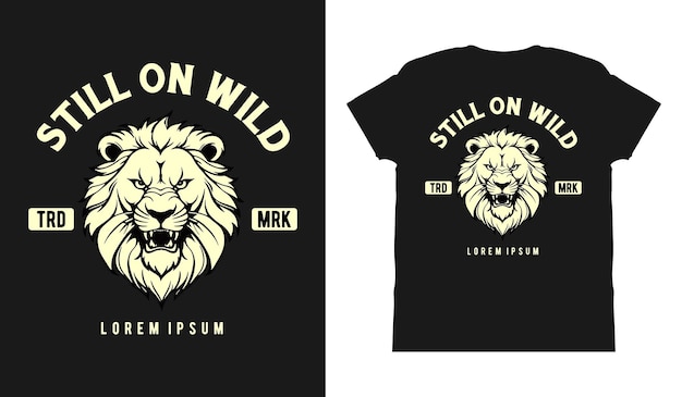 Vector lion head vintage logo for tshirt