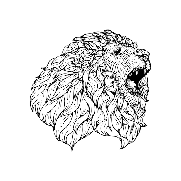 Vector lion head with colorful pop art