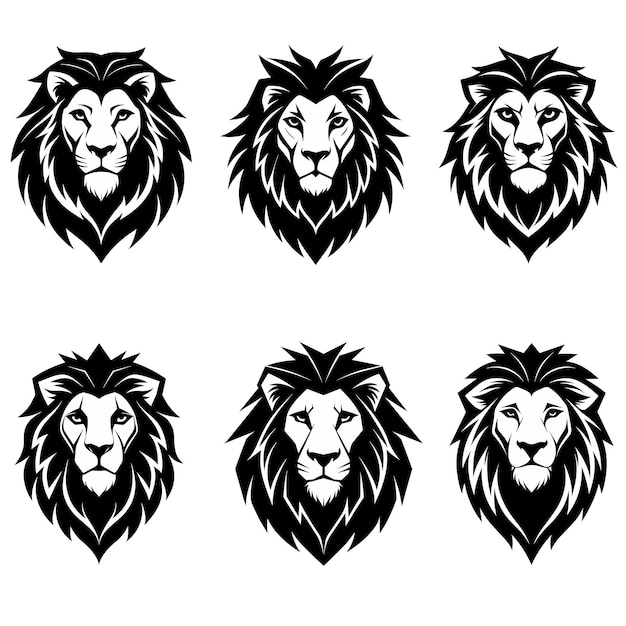 Vector lion head