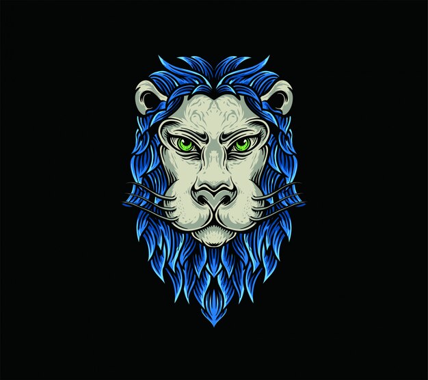 Vector lion head