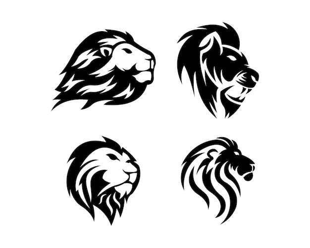 Vector lion head