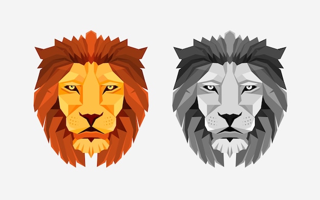 Vector lion head