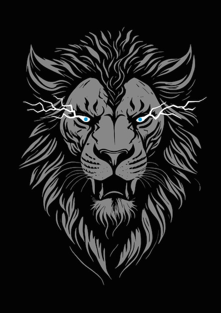 Vector lion head