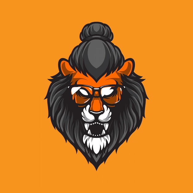 Lion hoofd logo illustratie