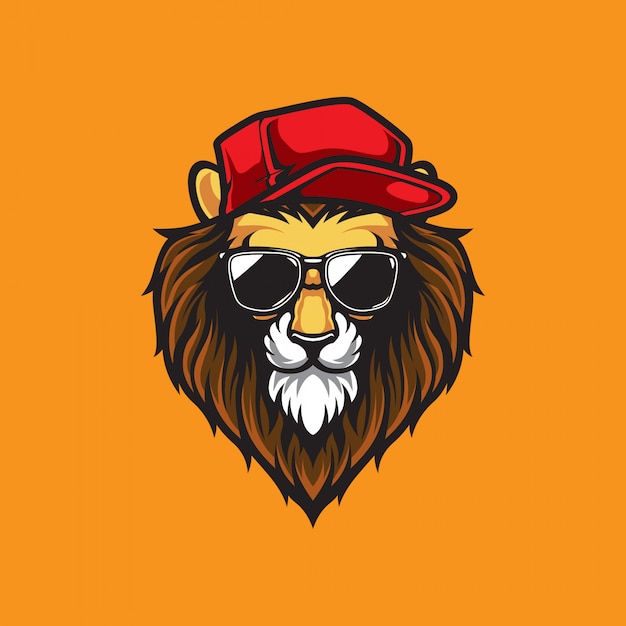 Lion hoofd logo illustratie