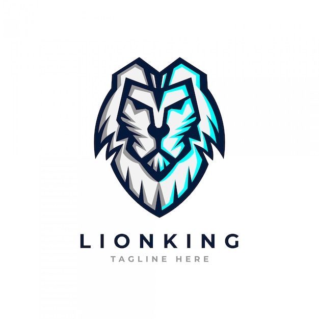 Lion hoofd logo sjabloon.