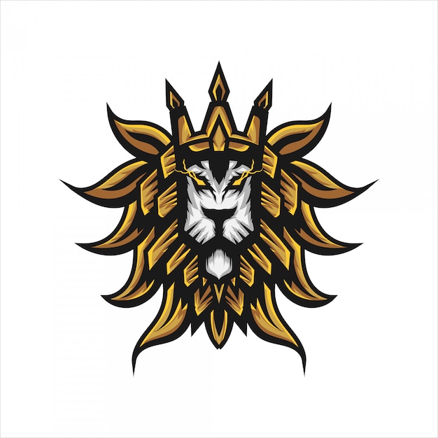 Lion hoofd logo sjabloon.