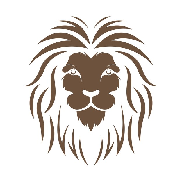 Lion icon logo design illustration