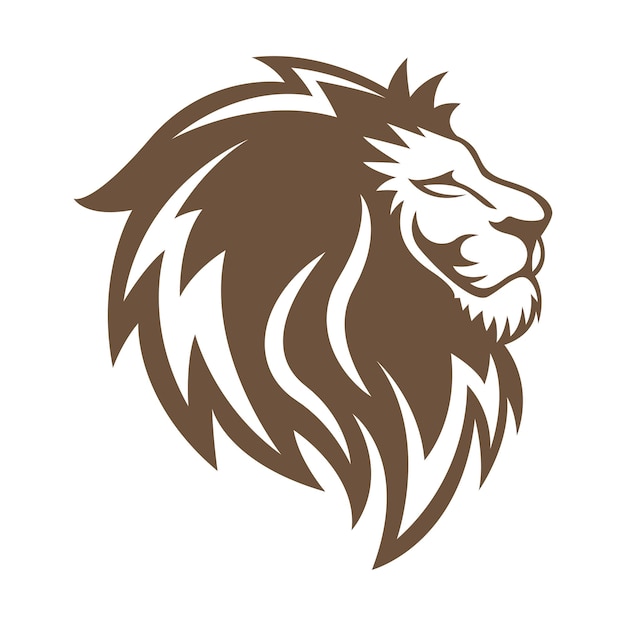 Lion icon logo design illustration