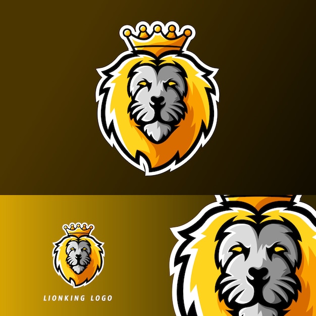 Lion king animal sport of esport gaming mascotte logo