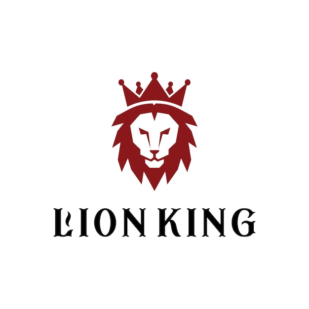 Lion king head symbol logo design