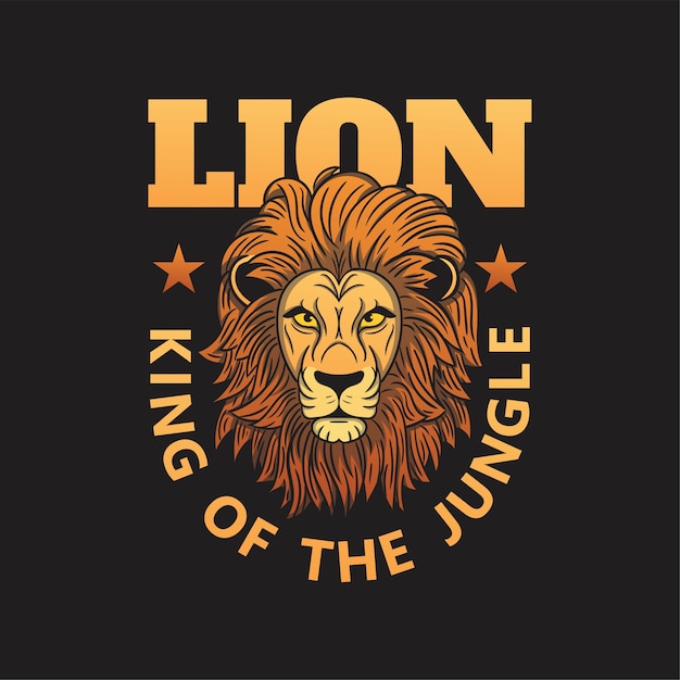 Modello di logo del re leone della giungla