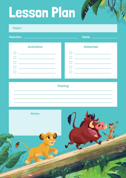 The Lion King Lesson Plan