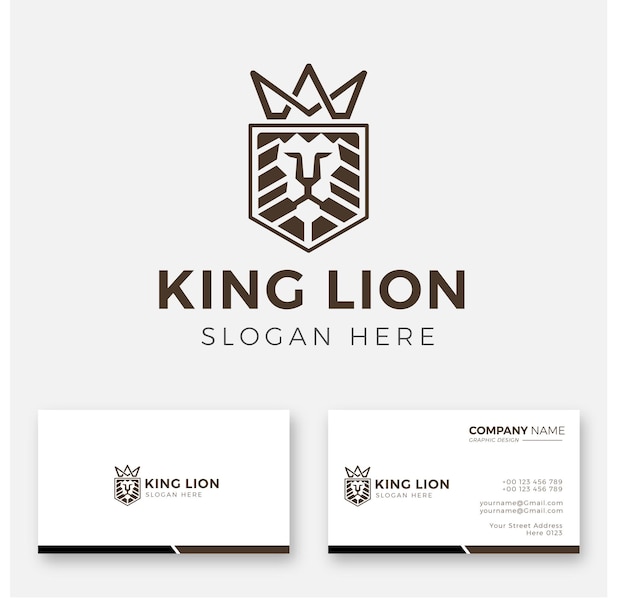 Lion king logo and business card