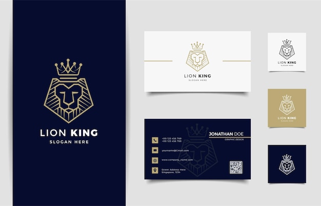 Lion king logo and business card