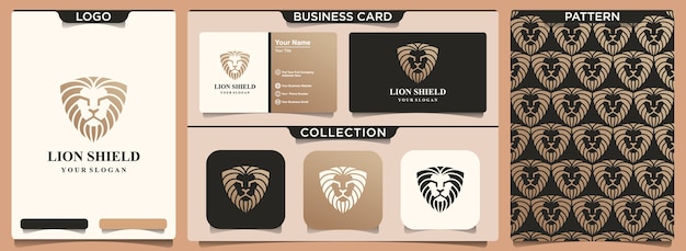 Lion King Logo Design Element combineren schild