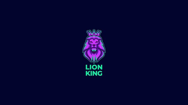 Vector lion king logo design vector template