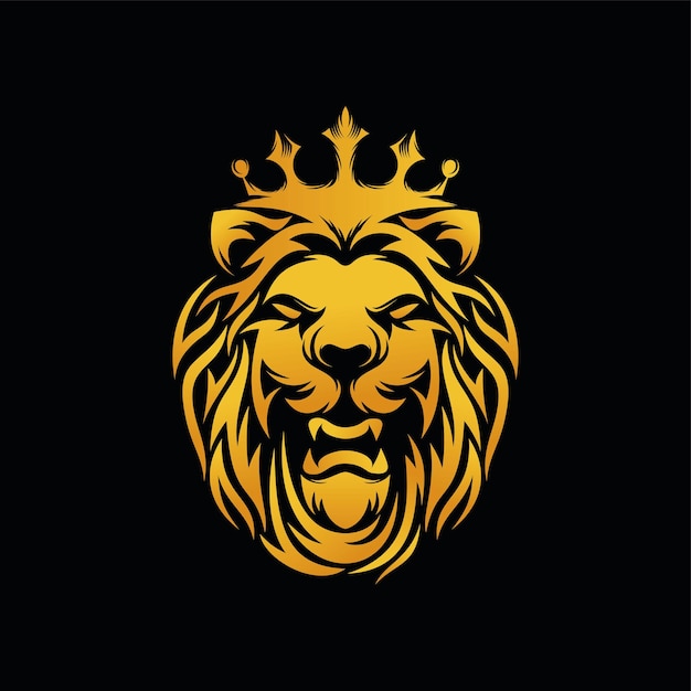 Lion king logo design vector