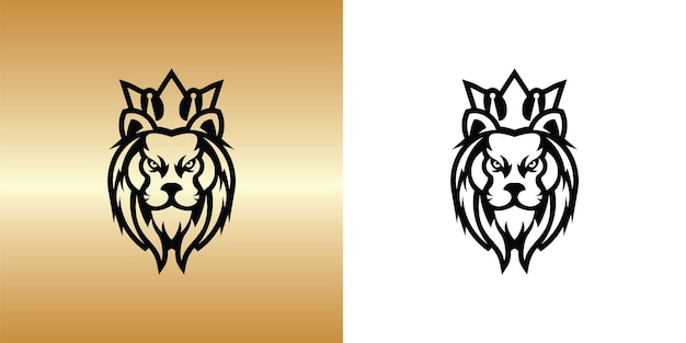 Дизайн логотипа короля льва