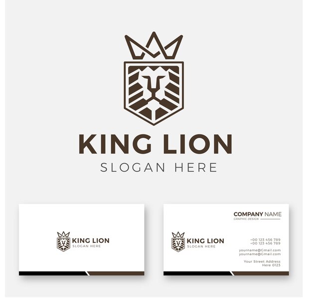 Lion king-logo en visitekaartje