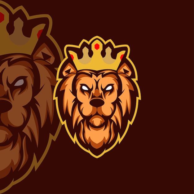 Vector lion king logo template