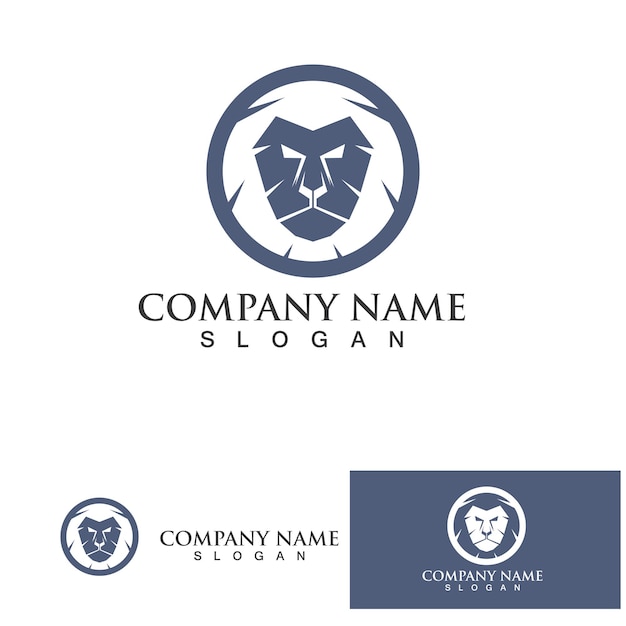 Lion king logo vector illustratie ontwerp gouden leeuwenkoning hoofd teken concept geïsoleerd zwarte background