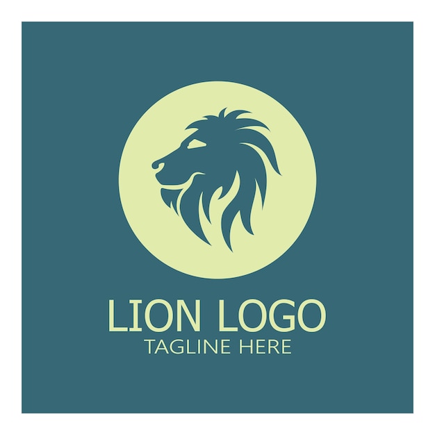 Король лев логотип векторные иллюстрации дизайнзолотой лев король голова знак концепции изолированный черный фон