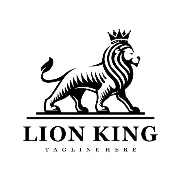 Lion king logo - vector illustration