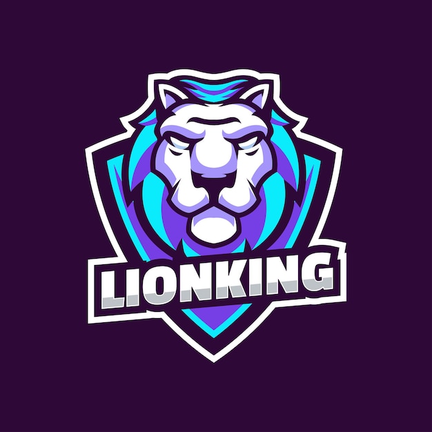 Lion King mascotte logo sjabloon