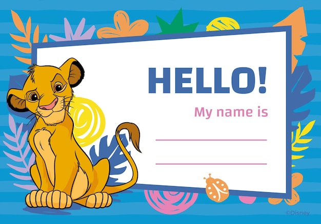 The Lion King Name Tag Name Tag