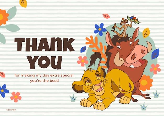 The Lion King Thank You Card