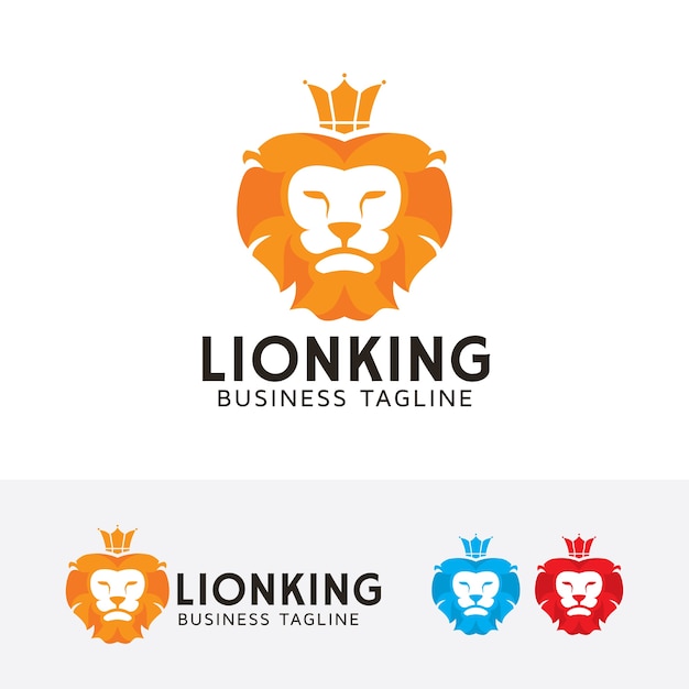 Lion king vector logo template