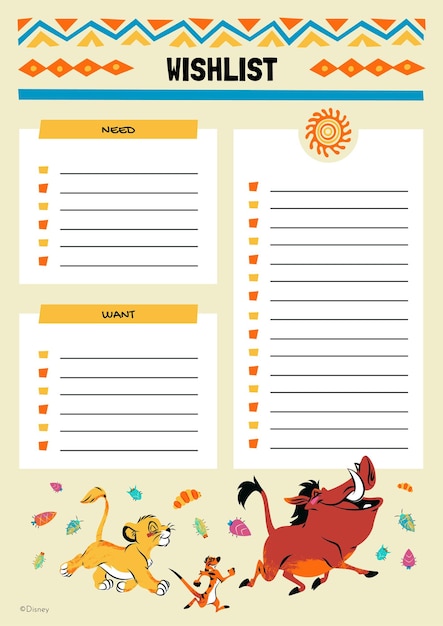 The Lion King Wish List