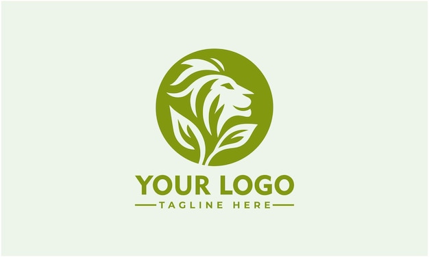 Lion Leaf Nature Logo ontwerp Vector Tiger logo vector voor zakelijke identiteit