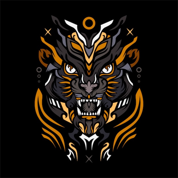 Lion leger Premium Vector