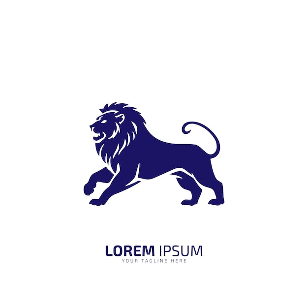 Лев логотип компании дизайн логотипа сила и символ власти изолированы на белом фоне