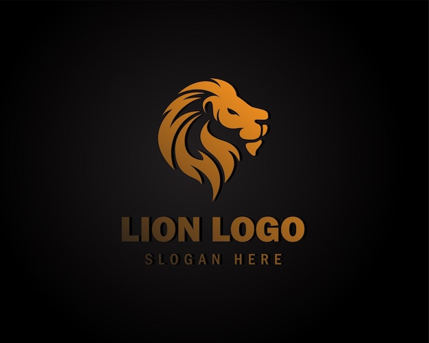 Lion logo creative head vector animal strong sign symbol