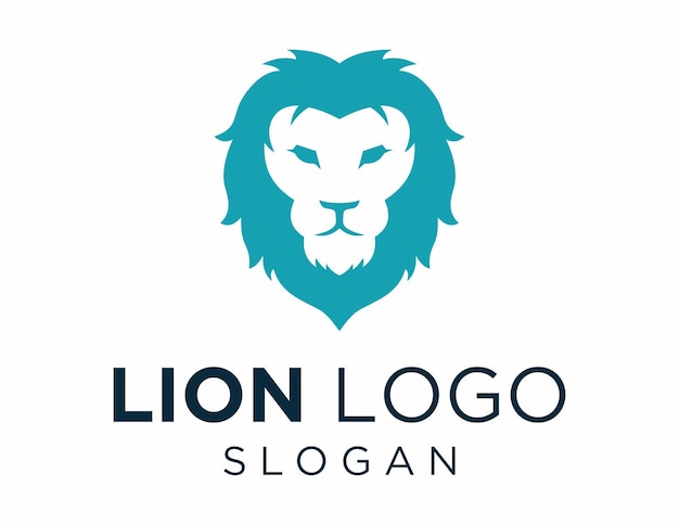 Vector lion logo design created using the corel draw 2018 application on a white background