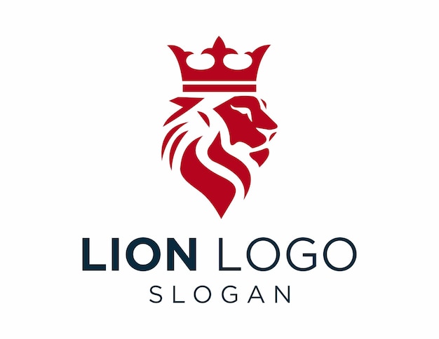 Vector lion logo design created using the corel draw 2018 application on a white background