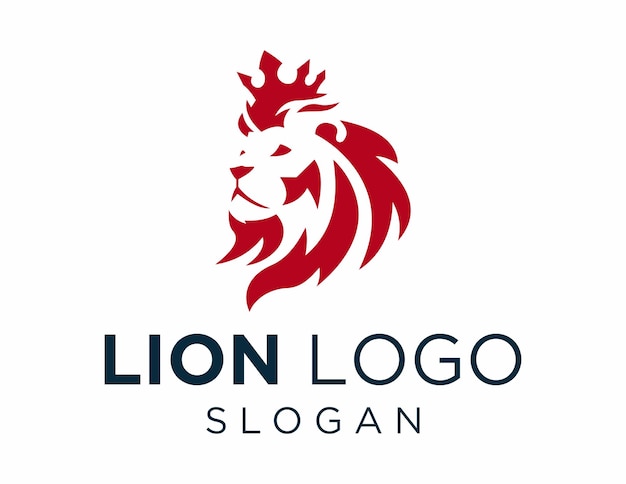 Vector lion logo design created using the corel draw 2018 application on a white background