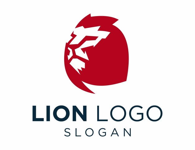 Vector lion logo design created using the corel draw 2018 application on a white background