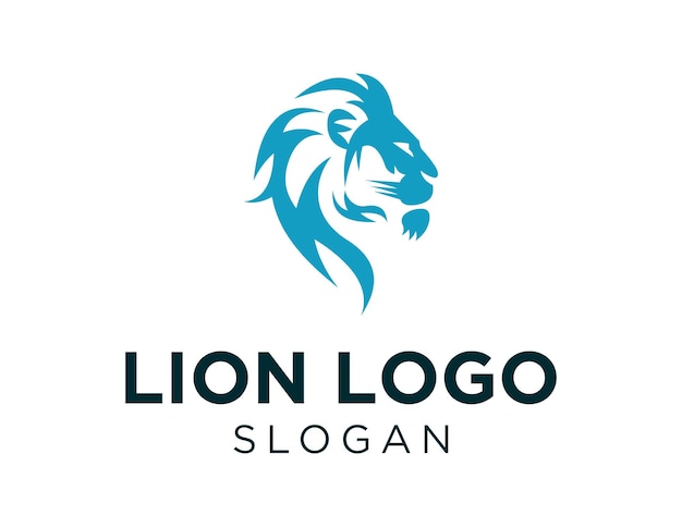 Lion logo design created using the Corel Draw 2018 application with a white background