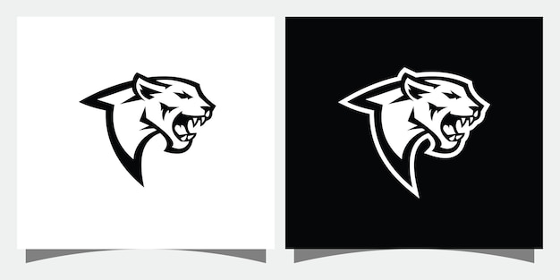 Icone vettoriali di ispirazione per il design del logo del leone vettore premium