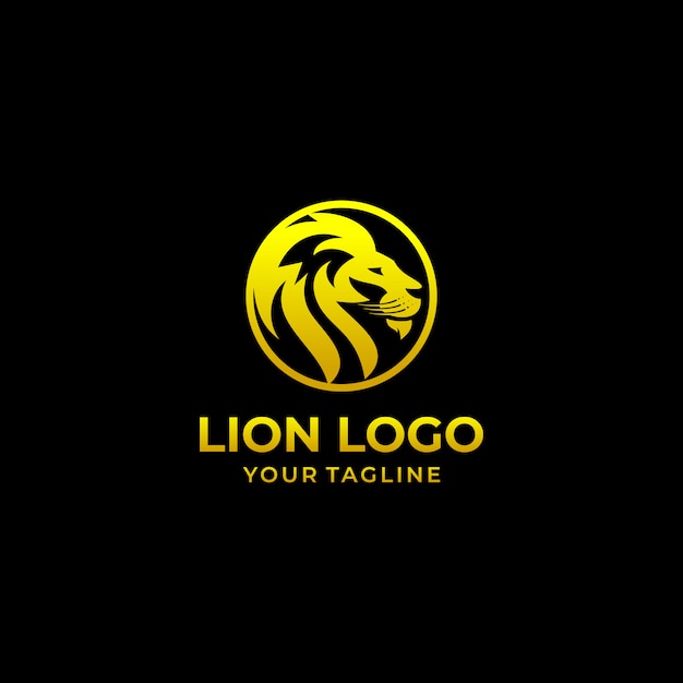 Modello di vettore di progettazione di logo di leone