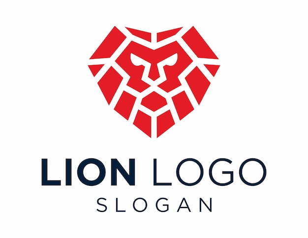 Vector lion logo design was created using the corel draw 2018 application with a white background