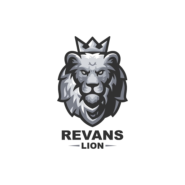 Vector lion logo design with vector