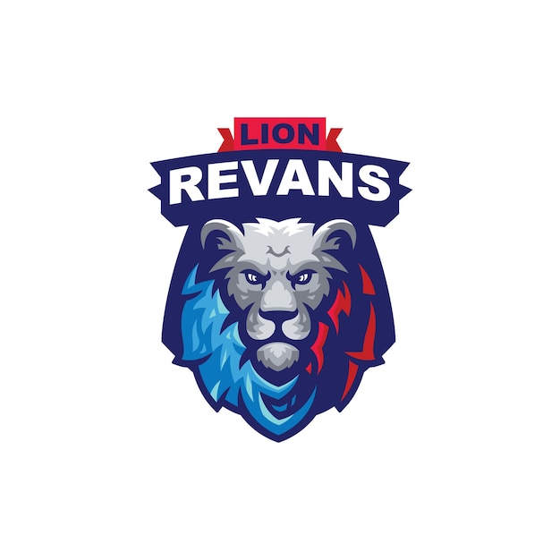 Vettore design del logo del leone con il vettore