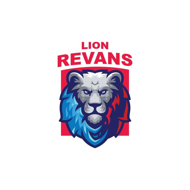 Vector lion logo design with vector