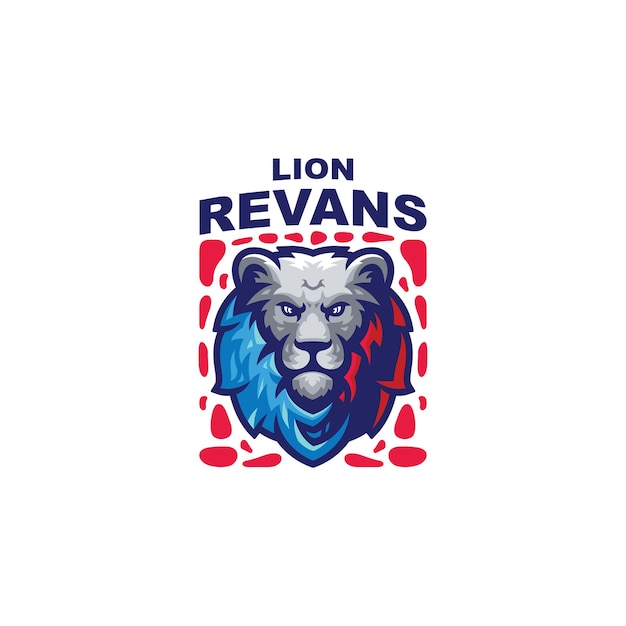 Vector lion logo design with vector