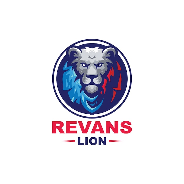 Vector lion logo design with vector